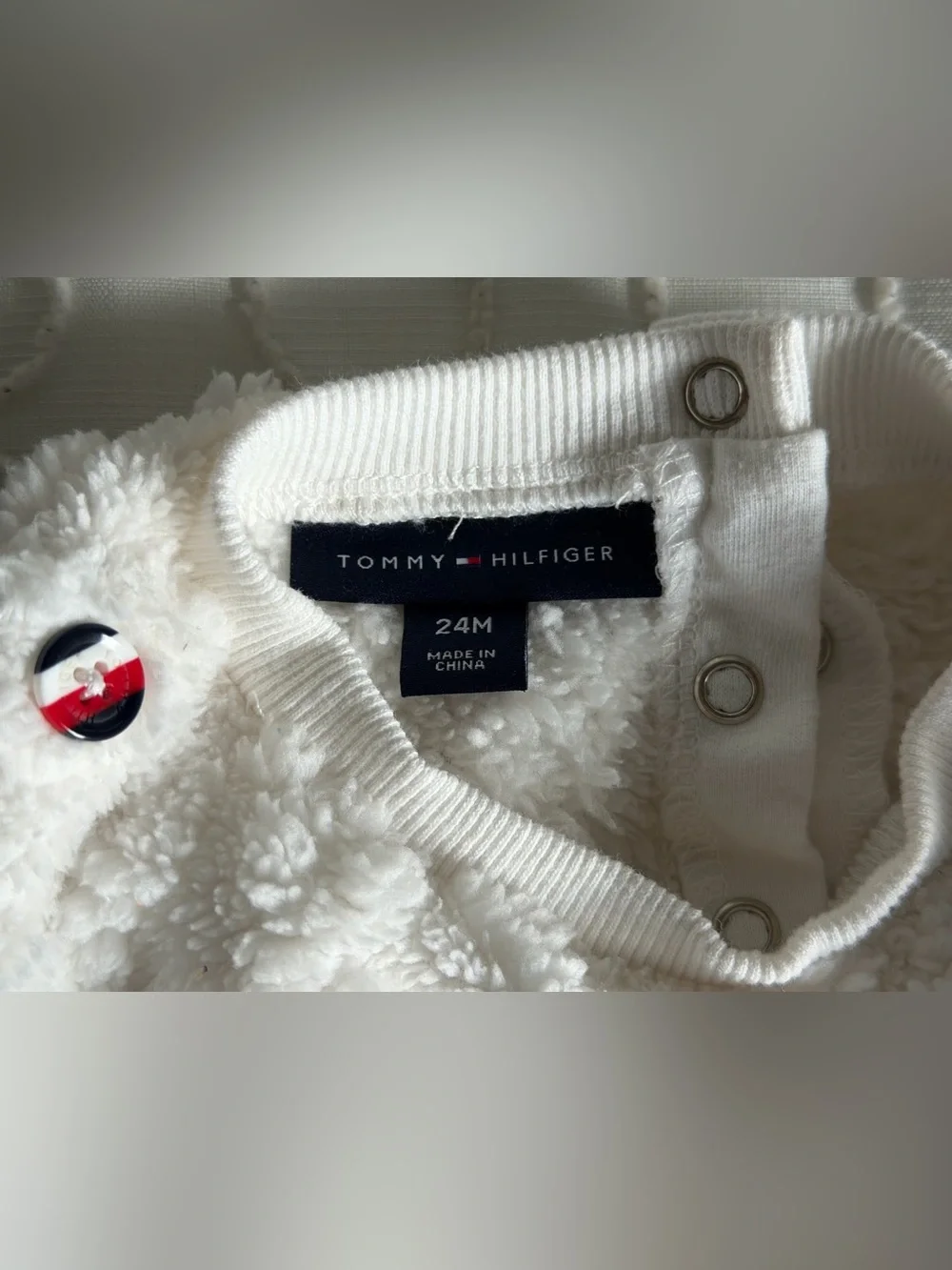 Tommy Hilfiger Baby 2-Piece White Sherpa Outfit Set 24 Months